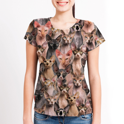 Vous aurez une bande de chats Sphynx - T-Shirt V1
