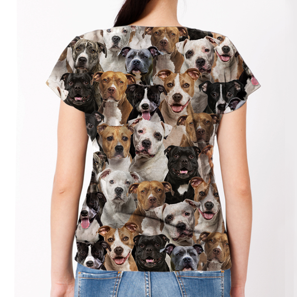 Vous aurez un tas de Staffordshire Bull Terriers - T-Shirt V1
