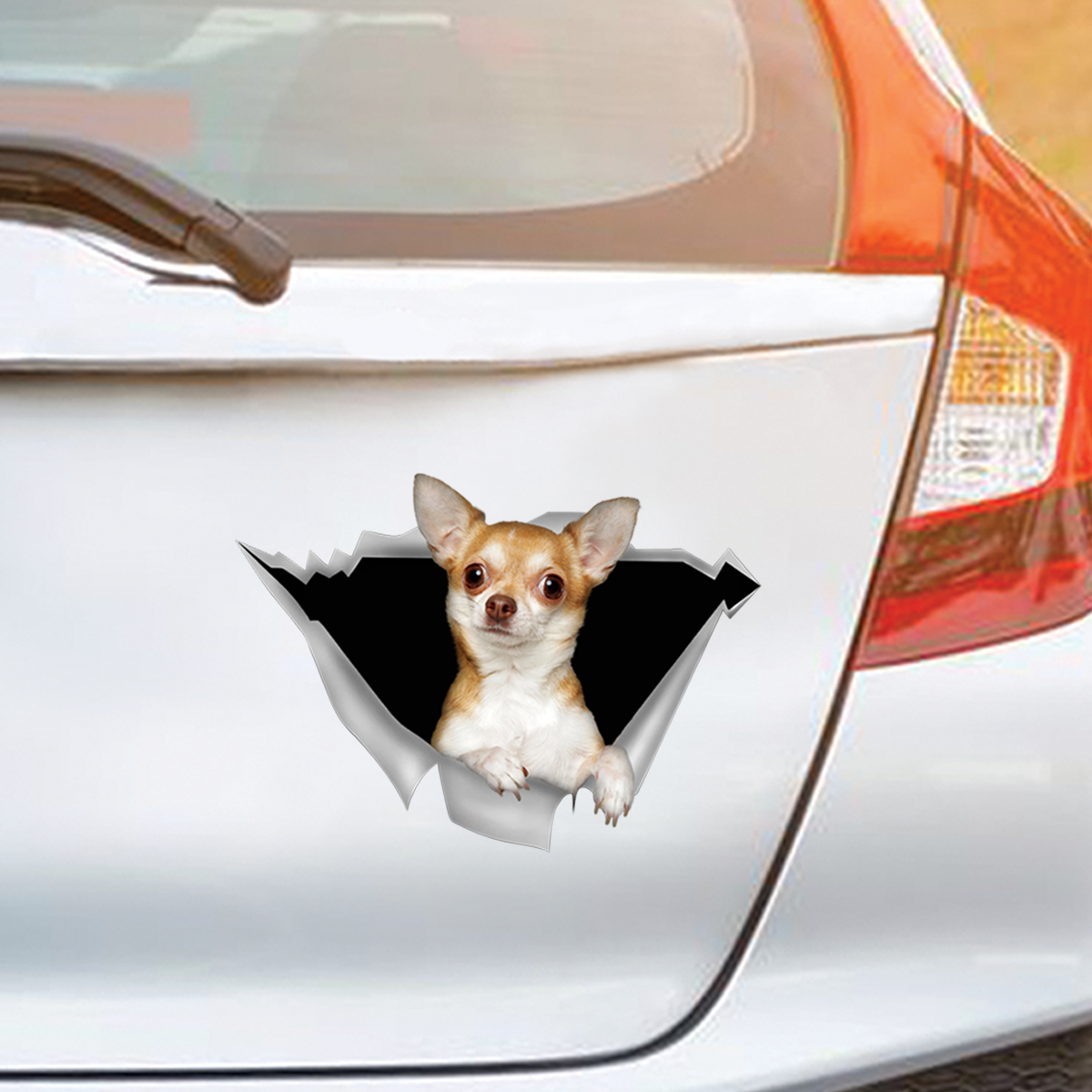 We Like Riding In Cars – Aufkleber für Auto/Tür/Kühlschrank/Laptop von Chihuahua, V2
