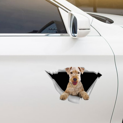 We Like Riding In Cars – Lakeland Terrier Auto-/Tür-/Kühlschrank-/Laptop-Aufkleber V1
