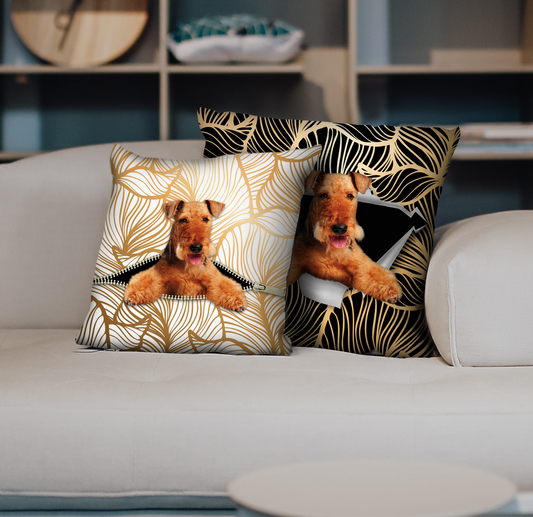 They Steal Your Couch - Airedale Terrier Pillow Cases V1 (Set of 2)