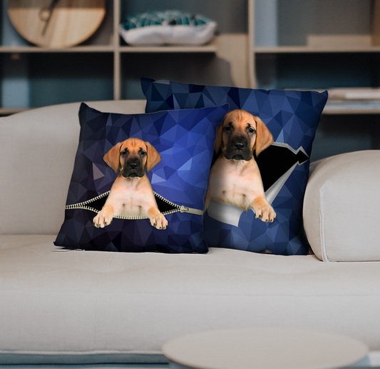 Sie stehlen Ihre Couch – Deutsche Dogge-Kissenbezüge V2 (2er-Set)