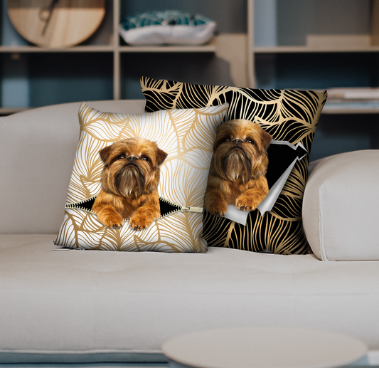 They Steal Your Couch - Griffon Bruxellois Pillow Cases V1 (Set of 2)