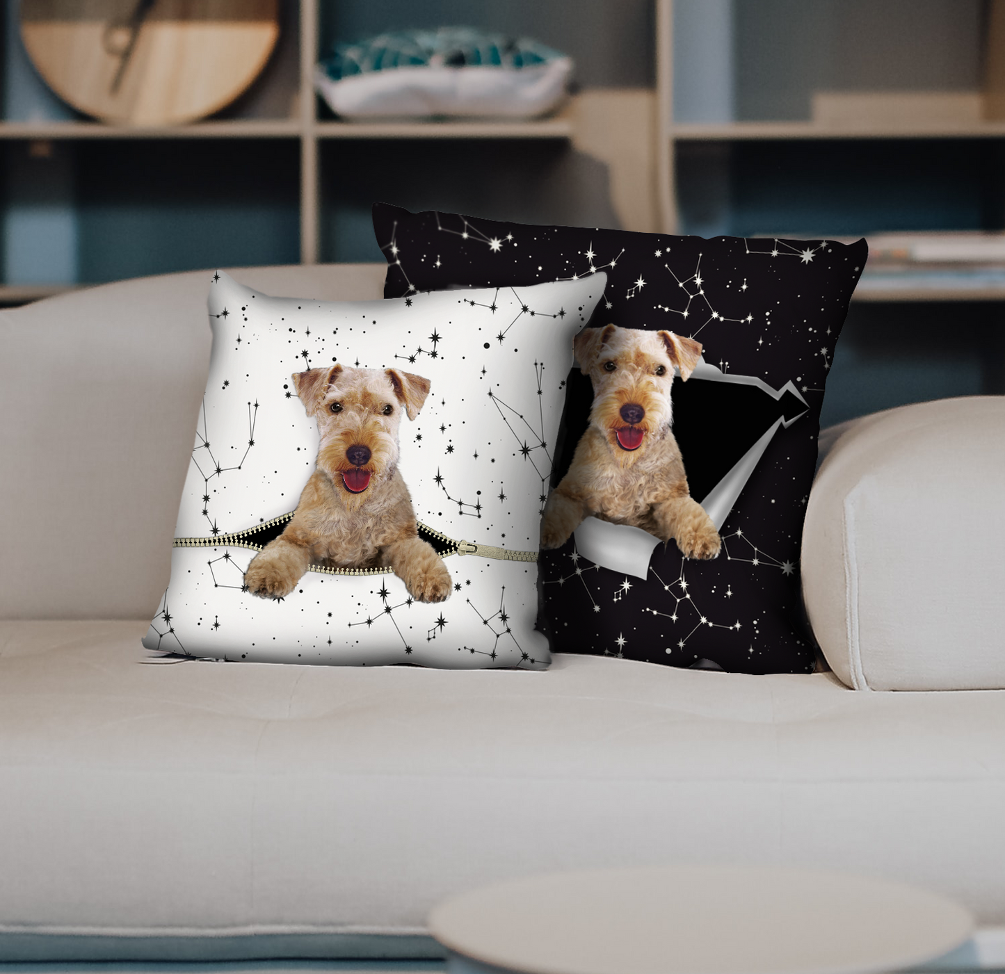 Sie stehlen Ihre Couch – Lakeland Terrier Kissenbezüge V1 (2er-Set)