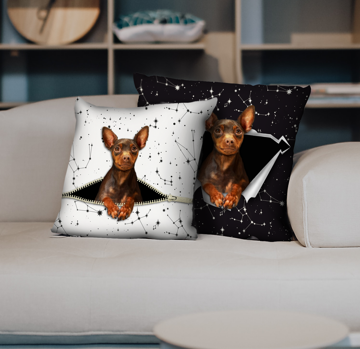 They Steal Your Couch - Miniature Pinscher Pillow Cases V2 (Set of 2)