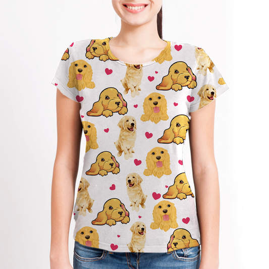 Cute Golden Retriever - T-Shirt V1