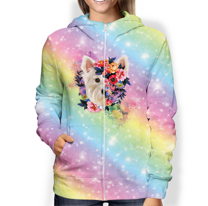 Schöne Blumen – personalisierter Kapuzenpullover mit dem Foto Ihres Haustiers V2
