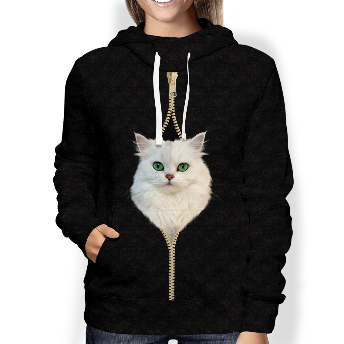 I'm With You - Persian Chinchilla Cat Hoodie V1