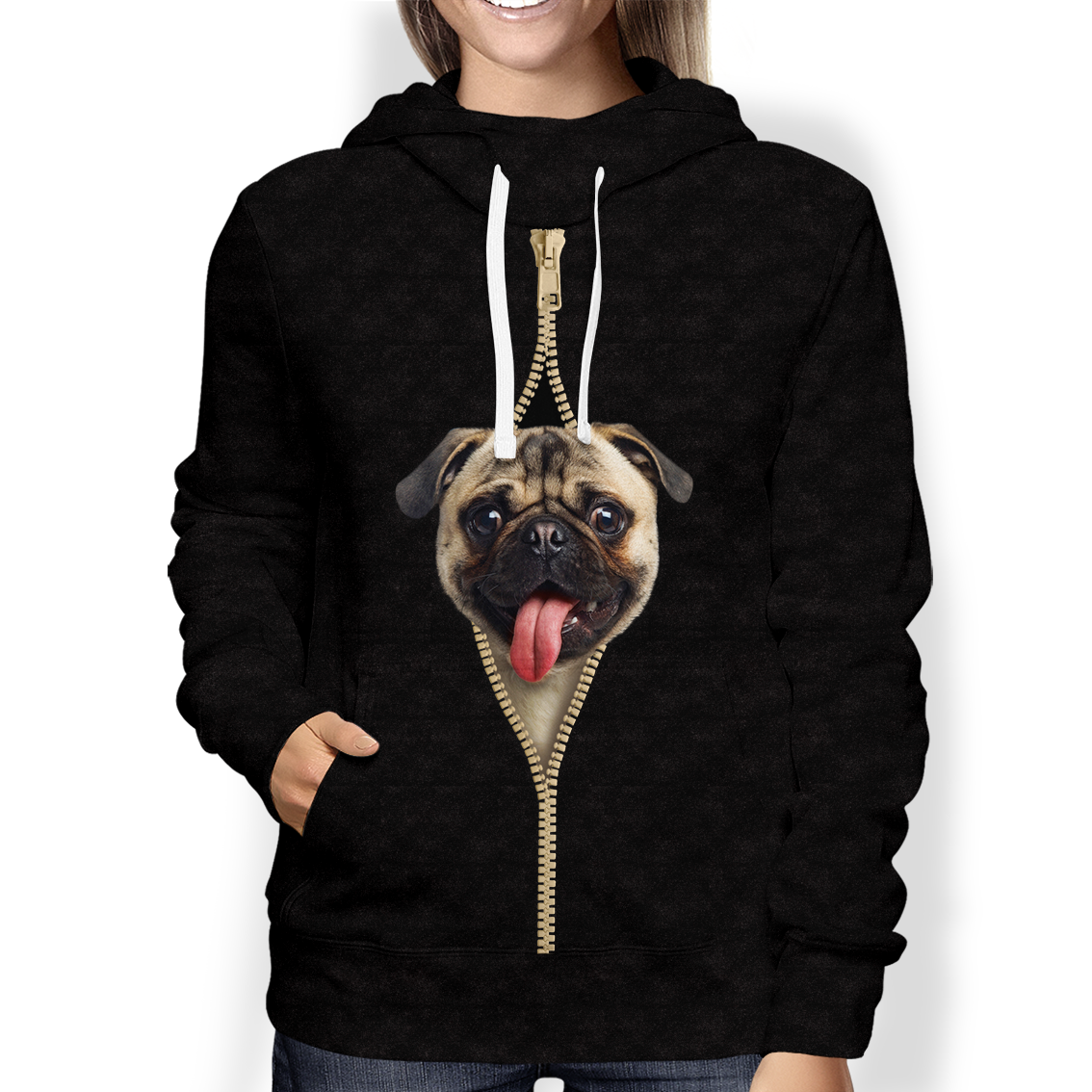 I'm With You - Pug Hoodie V2