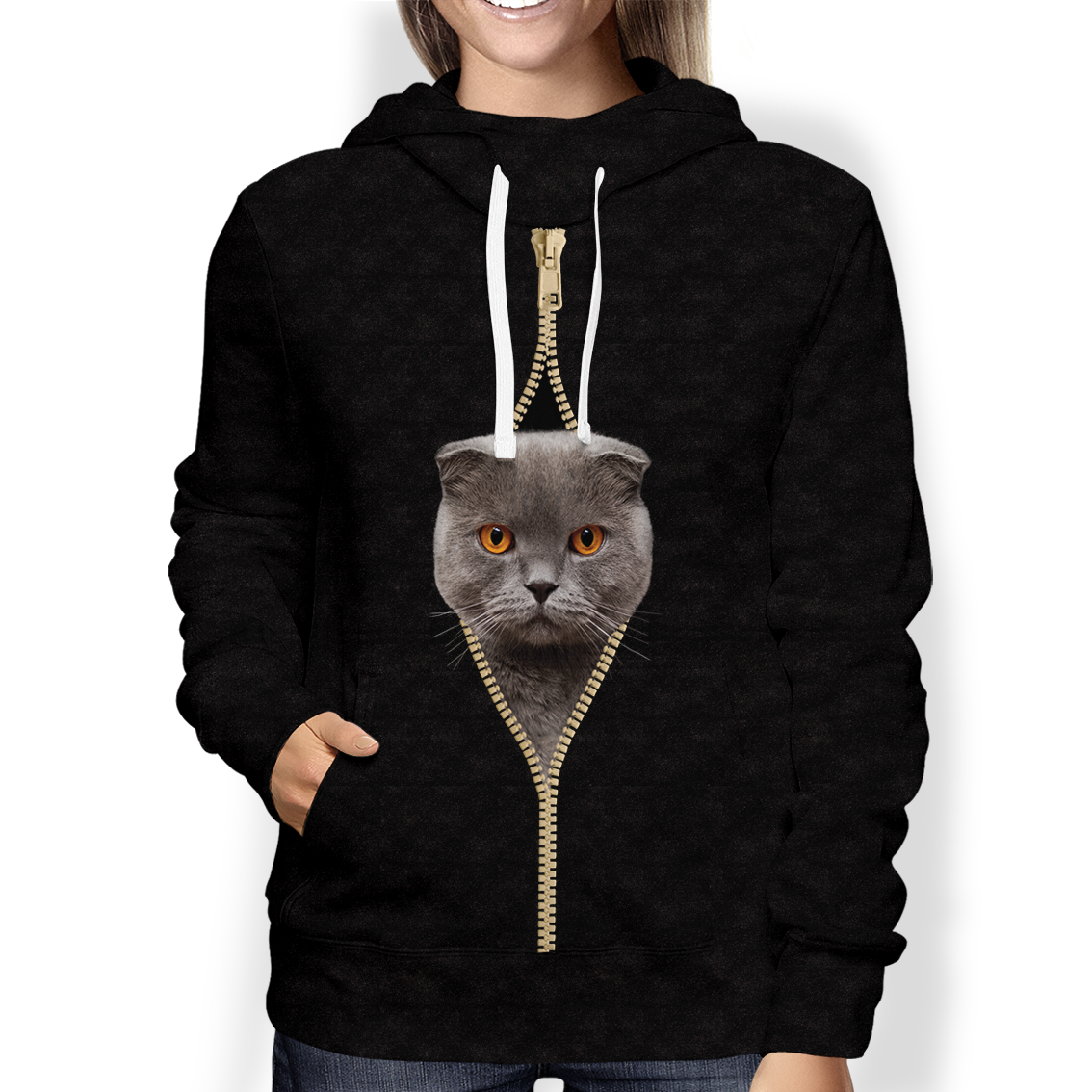 I'm With You - Scottish Fold Cat Hoodie V2