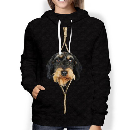 I'm With You - Wire Haired Dachshund Hoodie V1