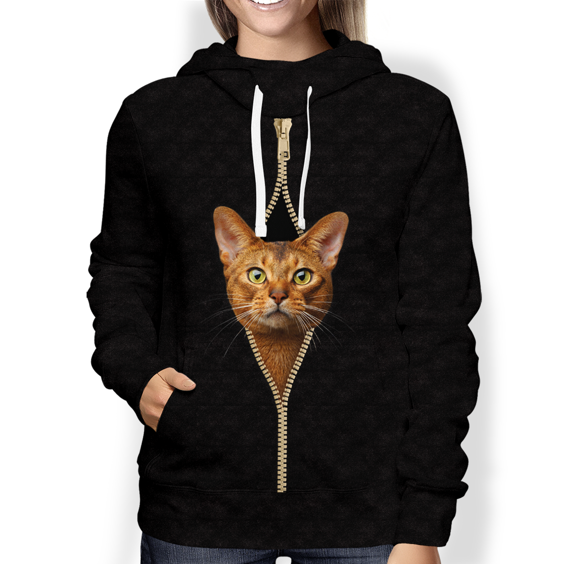 I'm With You - Abyssinian Cat Hoodie V1