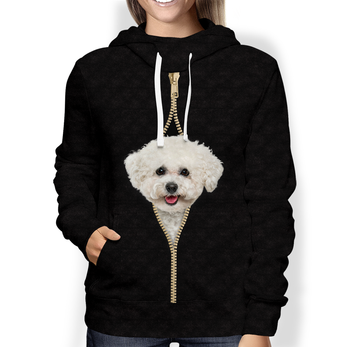 I'm With You - Bichon Frise Hoodie V2
