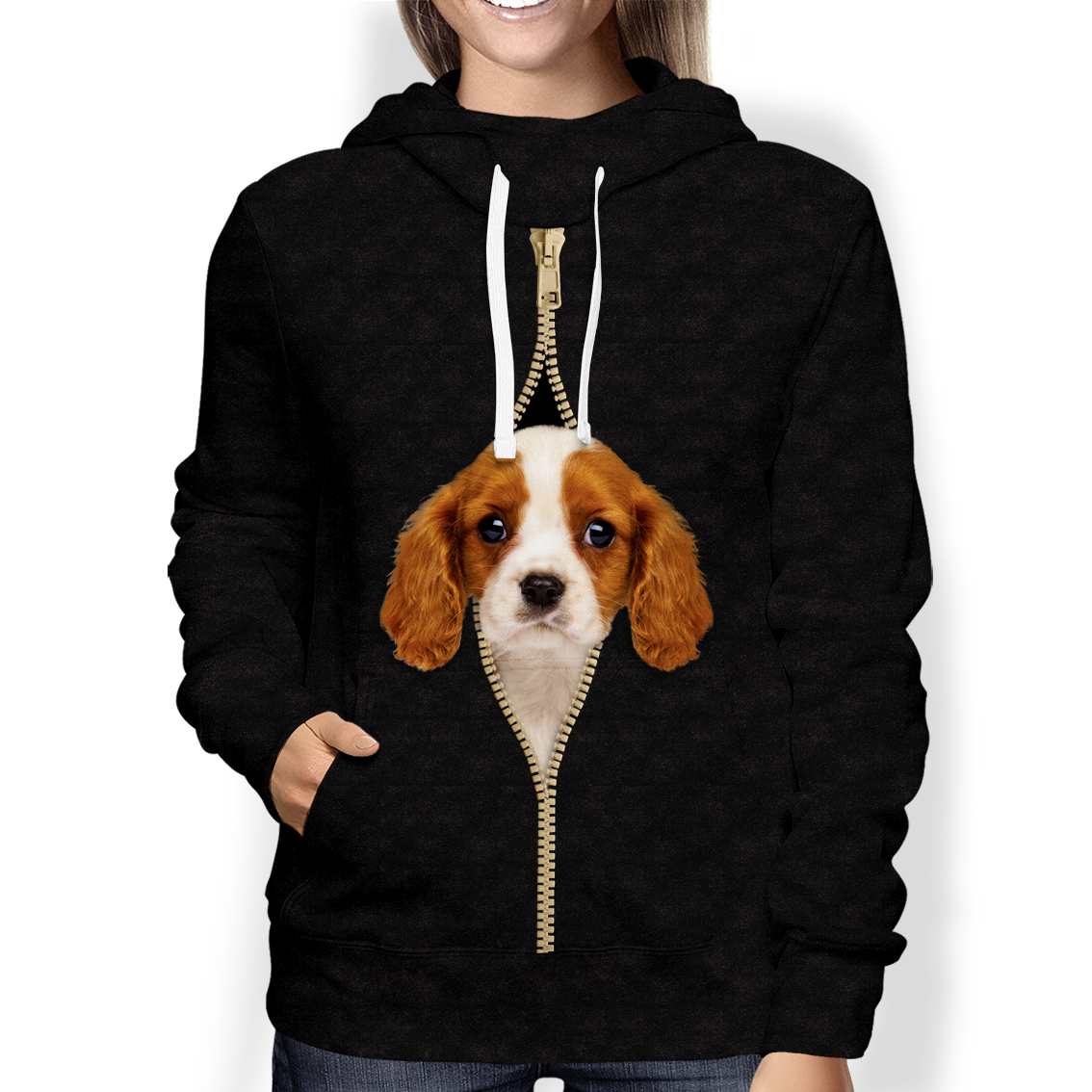 I'm With You - Cavalier King Charles Spaniel Hoodie V4