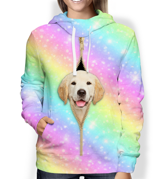 Golden Retriever Rainbow Hoodie V1