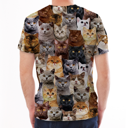 Vous aurez un groupe de chats British Shorthair - T-Shirt V1