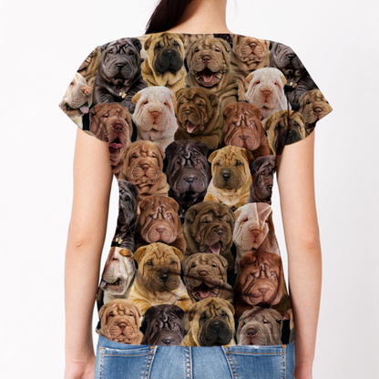 Vous aurez une bande de chiens Shar Pei - T-Shirt V1