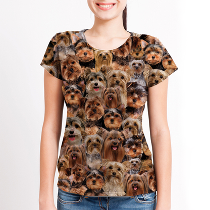 Vous aurez un groupe de Yorkshire Terriers - T-Shirt V1