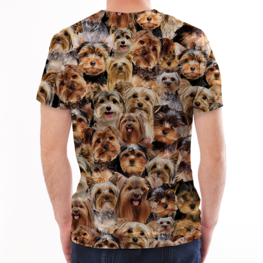 Vous aurez un groupe de Yorkshire Terriers - T-Shirt V1
