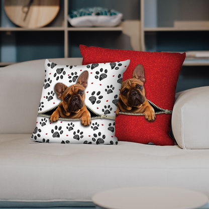Sie stehlen Ihre Couch – Kissenbezüge mit französischer Bulldogge V1 (2er-Set)