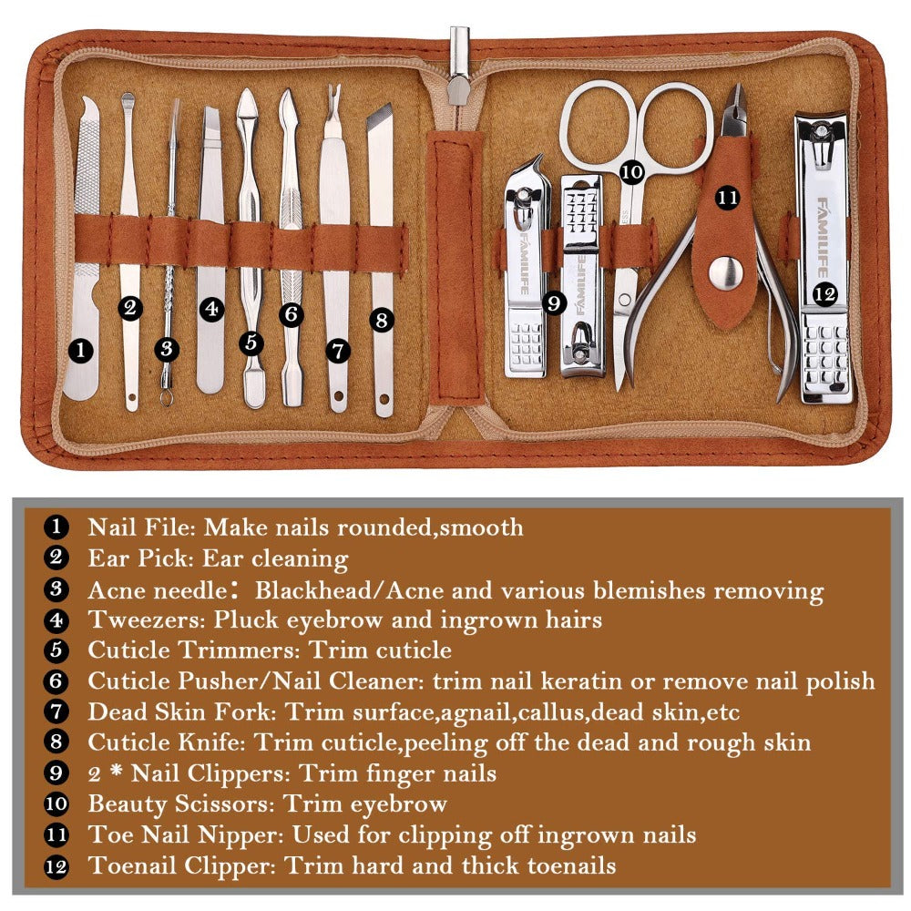 Professional Manicure Implements Kit MO 12
