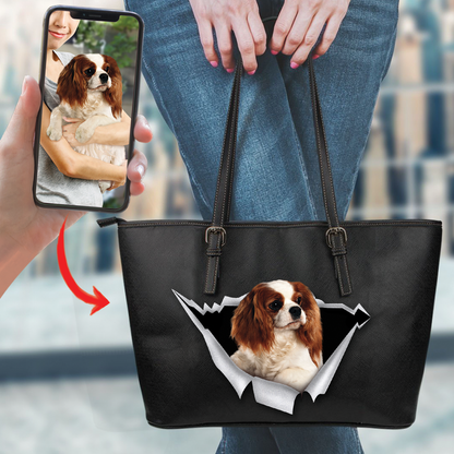 Go Out Together - Personalized Tote Bag With Your Pet's Photo V2-D