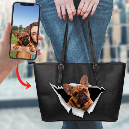 Sortez ensemble - Sac fourre-tout personnalisé avec la photo de votre animal V2-B