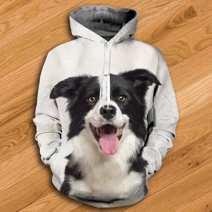 Border Collie Hoodie - All Over