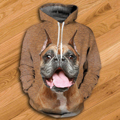 Boxer Dog Hoodie - All Over V1