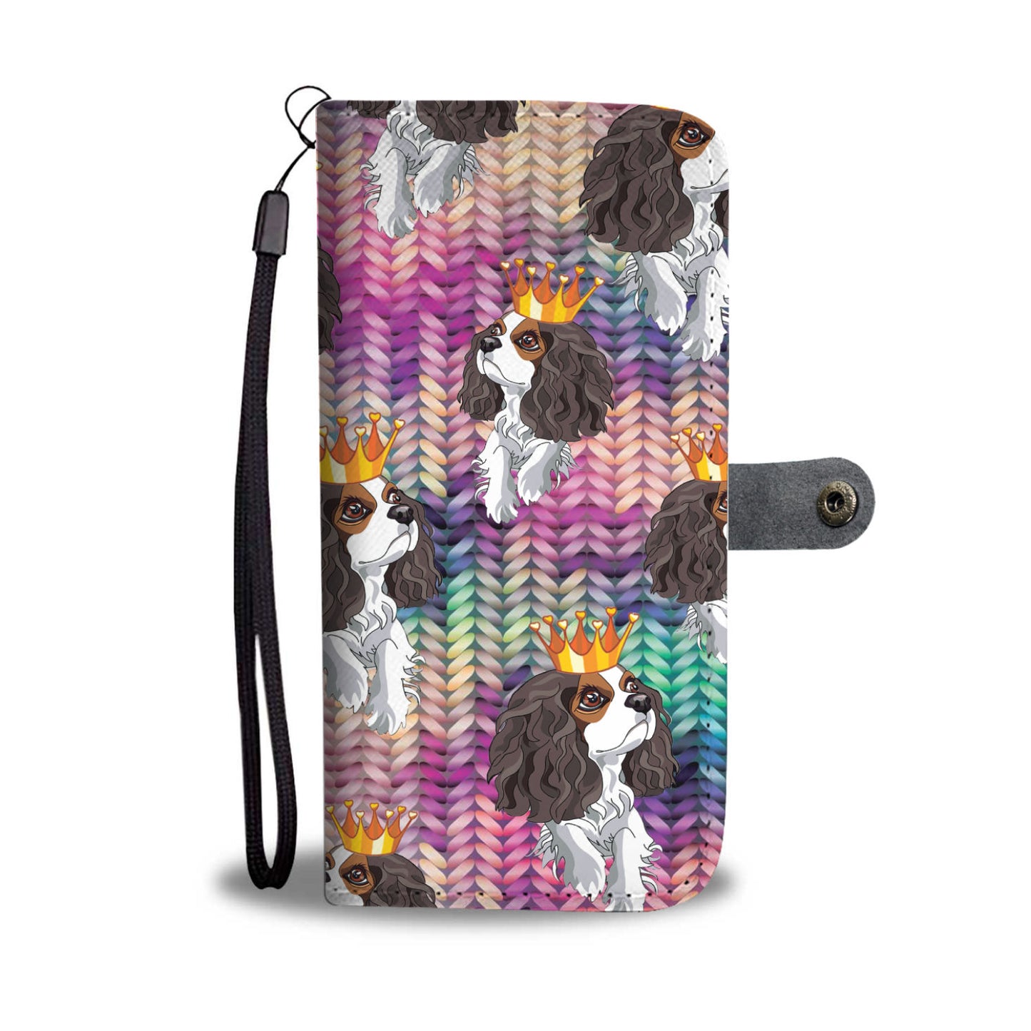 Cute Cavalier King Charles Spaniel Wallet Case V2