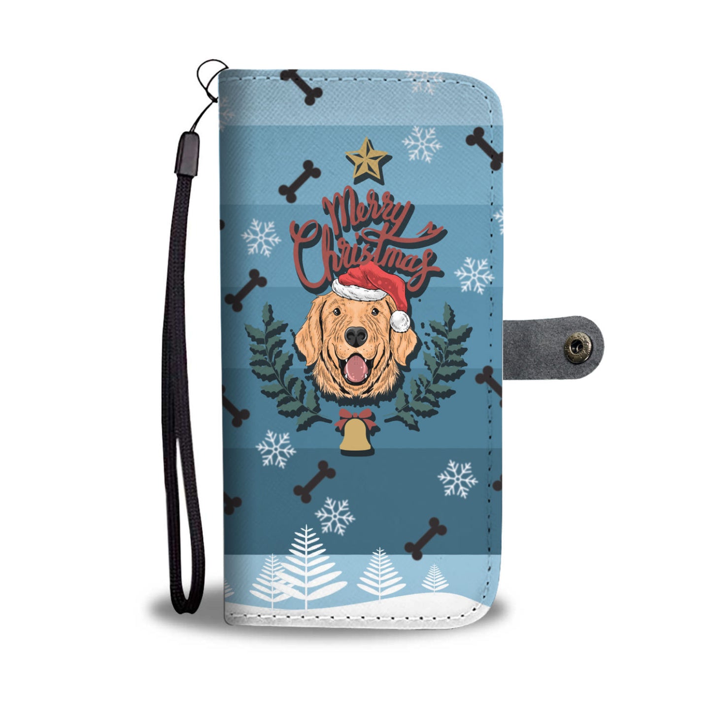 Christmas With Golden Retriever - Wallet Case V2