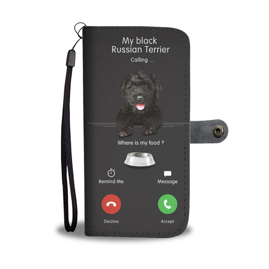 My Black Russian Terrier Is Calling - Wallet Case V1