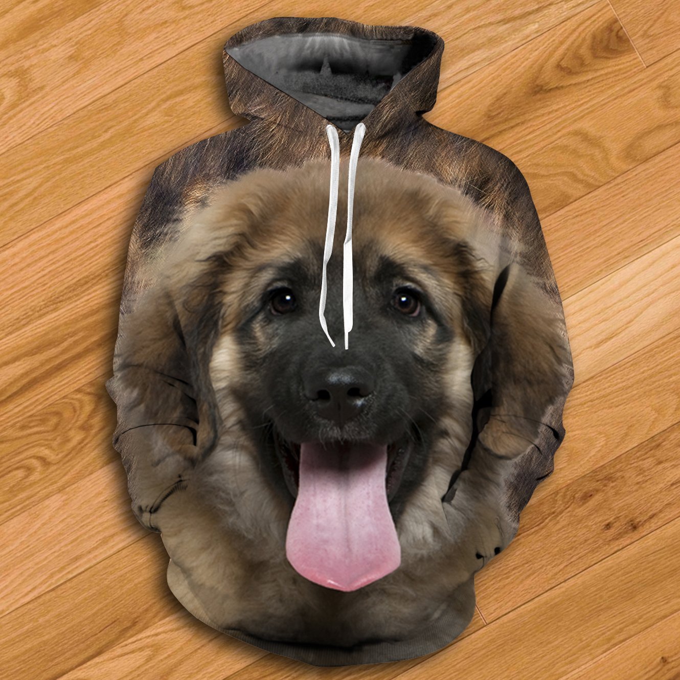 Leonberger Kapuzenpullover – All Over