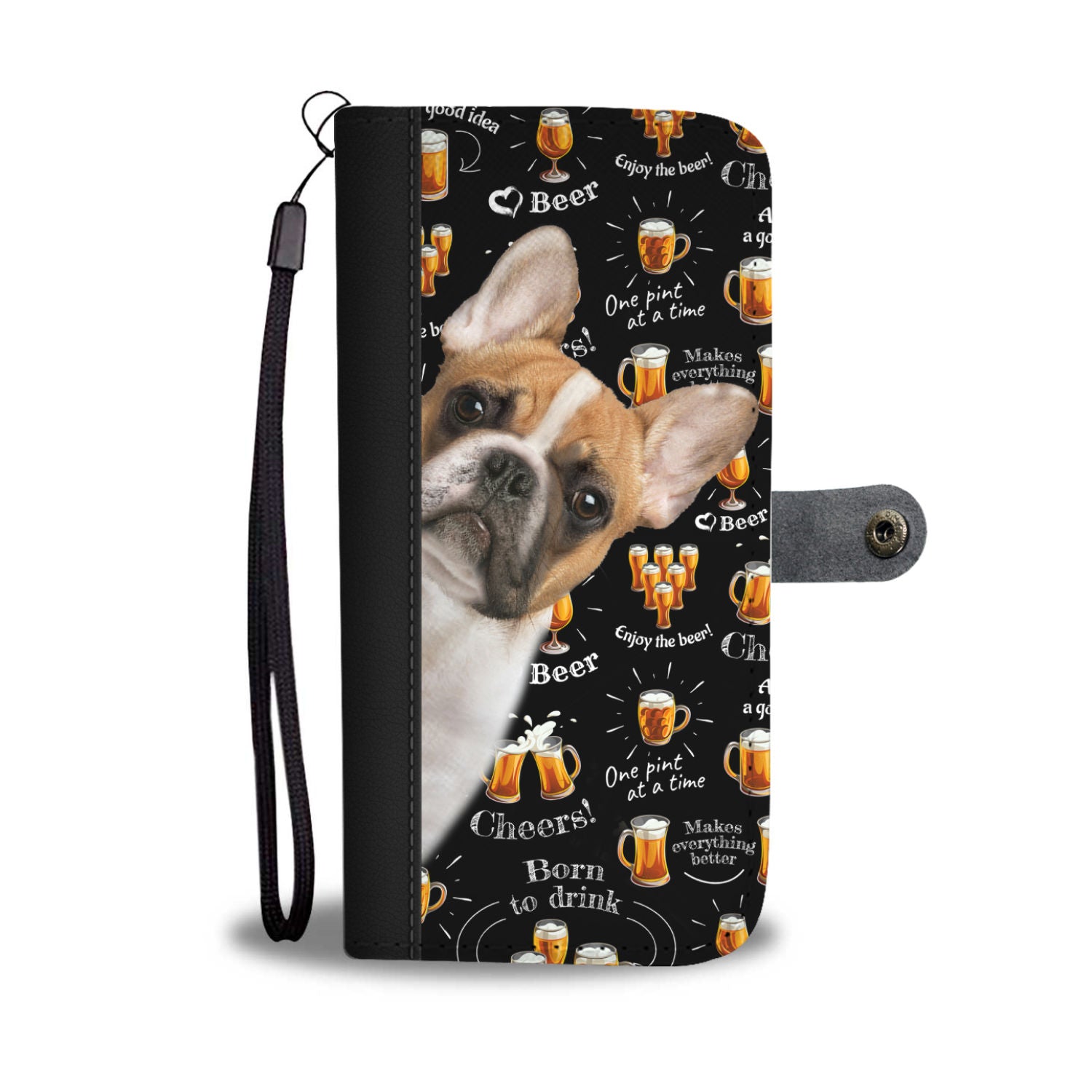 Cheers - French Bulldog Wallet Case