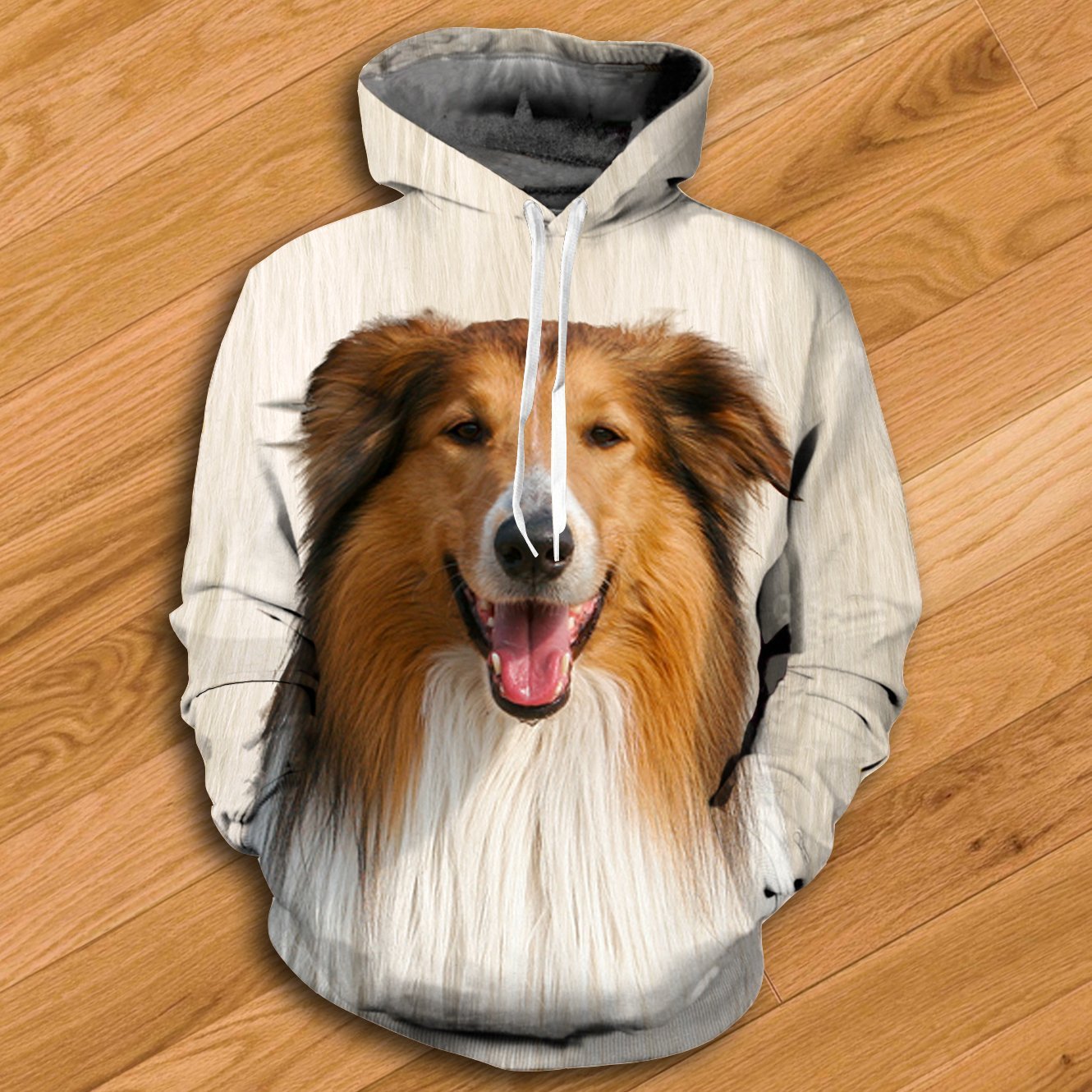 Sweat à capuche Rough Collie - Partout