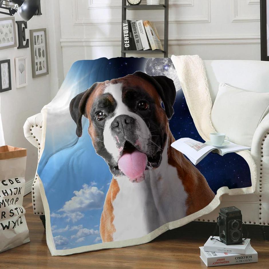 Boxer Dog Blanket V1