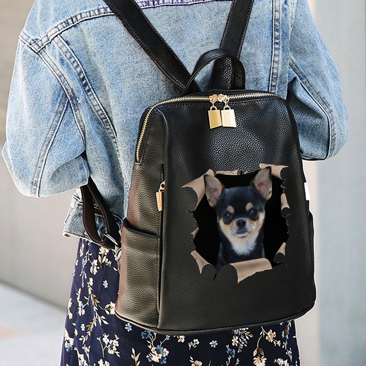 Go Out Together - Personalized Backpack With Your Pet's Photo V2