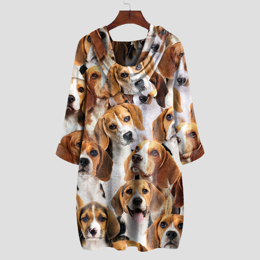 A Bunch Of Beagles - Hoodie With Ears V1