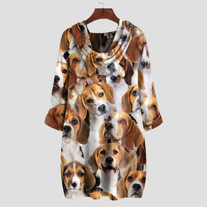 A Bunch Of Beagles - Hoodie With Ears V1