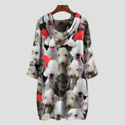 A Bunch Of Bedlington Terriers - Hoodie With Ears V1
