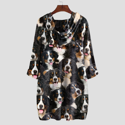 A Bunch Of Bernese Mountains - Hoodie With Ears V1