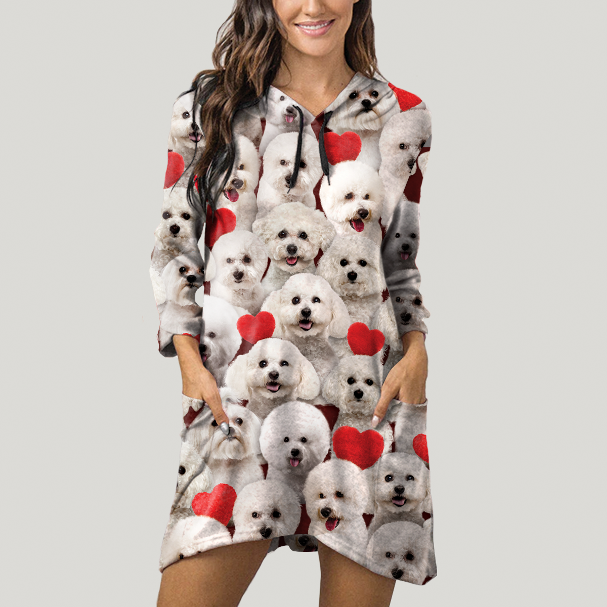A Bunch Of Bichon Frises - Hoodie With Ears V1