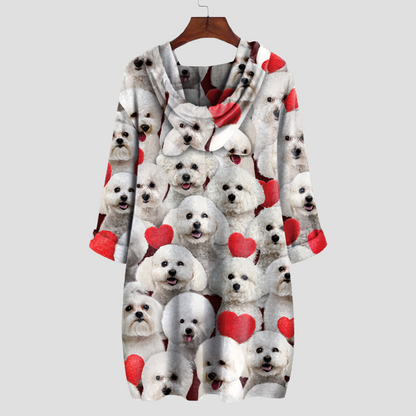 A Bunch Of Bichon Frises - Hoodie With Ears V1