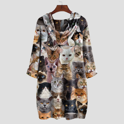 A Bunch Of Cats - Hoodie With Ears V1