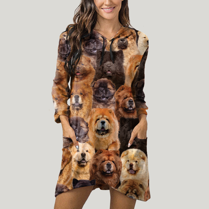 A Bunch Of Chow Chows - Hoodie With Ears V1