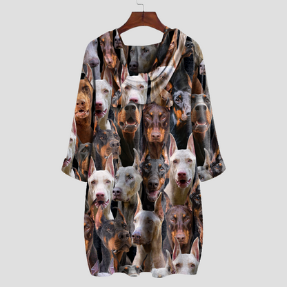 A Bunch Of Doberman Pinschers - Hoodie With Ears V1