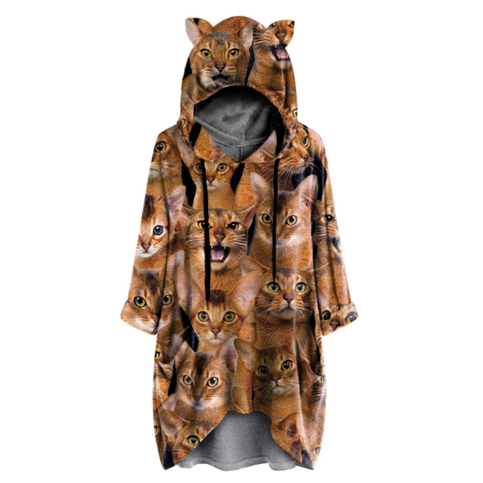 A Bunch Of Abyssinian Cats - Hoodie With Ears V1