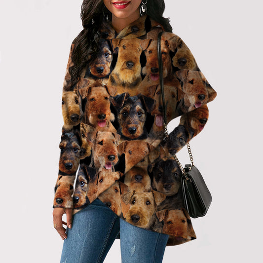 Ein Haufen Airedale Terrier - Fashion Long Hoodie V1