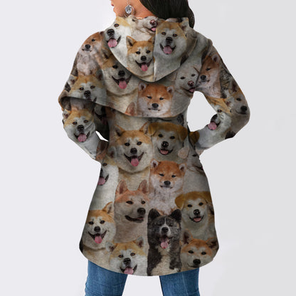 Ein Haufen Akita Inus - Fashion Long Hoodie V1