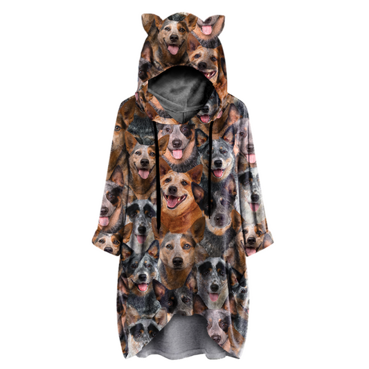 A Bunch Of Australian Cattles - Hoodie With Ears V1